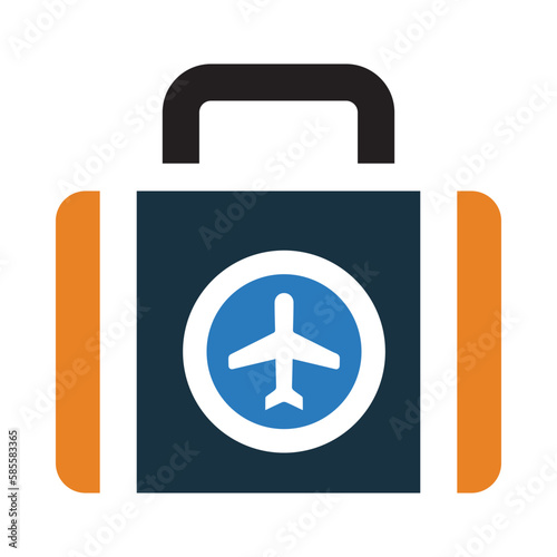 air, bag, travel, tourist, tourist air travel bag icon