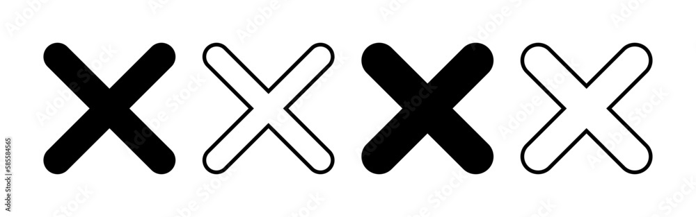 Close icon vector for web and mobile app. Delete sign and symbol. cross sign Close icon vector for web and mobile app. Delete sign and symbol. cross sign