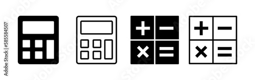 Calculator icon vector for web and mobile app. Accounting calculator sign and symbol.