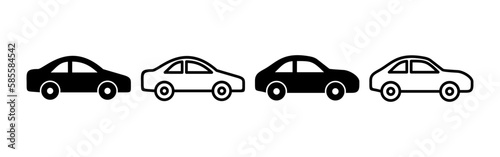 Car icon vector for web and mobile app. car sign and symbol. small sedan