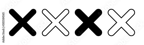 Close icon vector for web and mobile app. Delete sign and symbol. cross sign