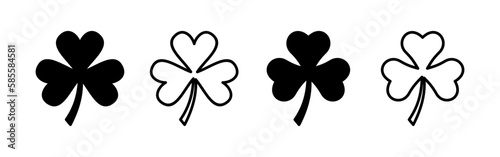 Clover icon vector for web and mobile app. clover sign and symbol. four leaf clover icon.