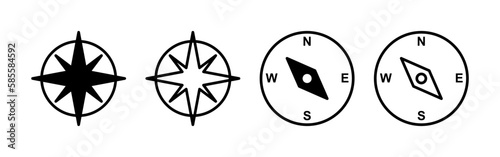 Compass icon vector for web and mobile app. arrow compass icon sign and symbol