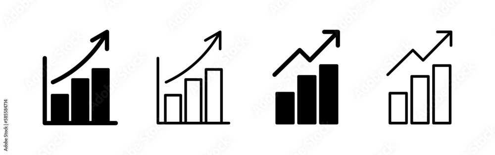 Growing graph Icon vector for web and mobile app. Chart sign and symbol. diagram icon Growing graph Icon vector for web and mobile app. Chart sign and symbol. diagram icon