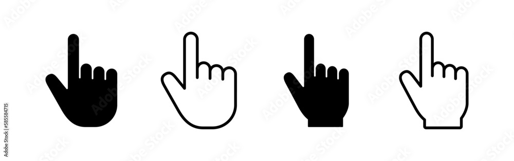 Hand cursor icon vector for web and mobile app. cursor sign and symbol. hand cursor icon clik Hand cursor icon vector for web and mobile app. cursor sign and symbol. hand cursor icon clik