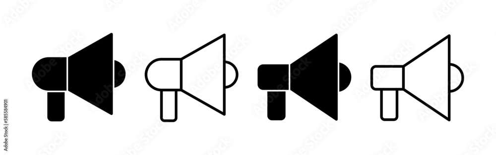 Megaphone icon vector for web and mobile app. Loudspeaker sign and symbol Megaphone icon vector for web and mobile app. Loudspeaker sign and symbol