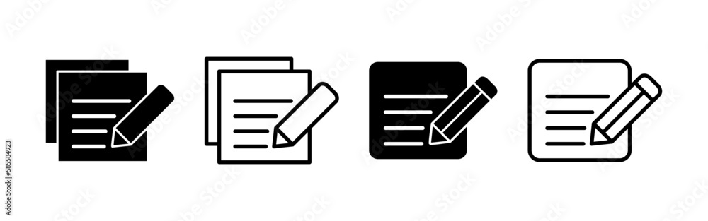 Note icon vector for web and mobile app. notepad sign and symbol Note icon vector for web and mobile app. notepad sign and symbol