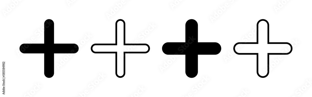 Obraz premium Plus Icon vector for web and mobile app. Add plus sign and symbol