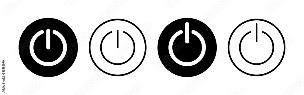 Power icon vector for web and mobile app. Power Switch sign and symbol. Electric power Power icon vector for web and mobile app. Power Switch sign and symbol. Electric power
