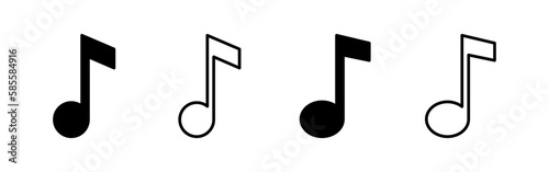 Music icon vector for web and mobile app. note music sign and symbol