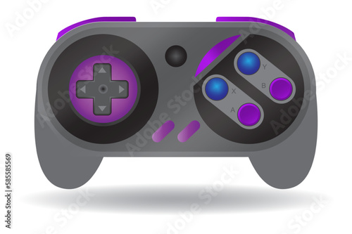 set of gamepads console retro for pc games isolated.