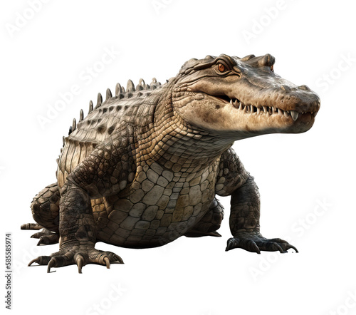 isolated on trancrocodile isolated black backgroundsparent background.