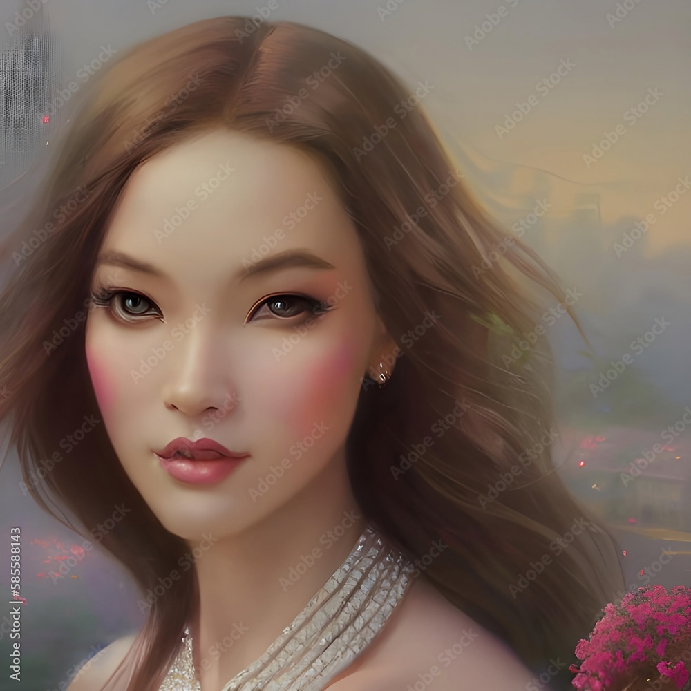portrait of a woman created using generative ai portrait of a woman created using generative ai