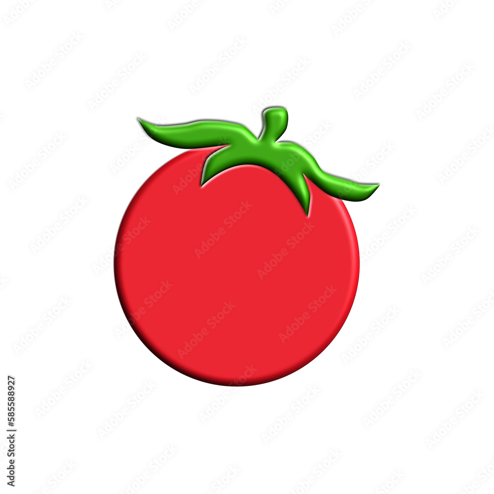 Collection tomatoes with fresh red color and green leaves on transparent background, 3D elements vegetables theme. Collection tomatoes with fresh red color and green leaves on transparent background, 3D elements vegetables theme.