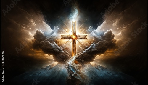 Fotografie, Tablou A Radiant Cross of God