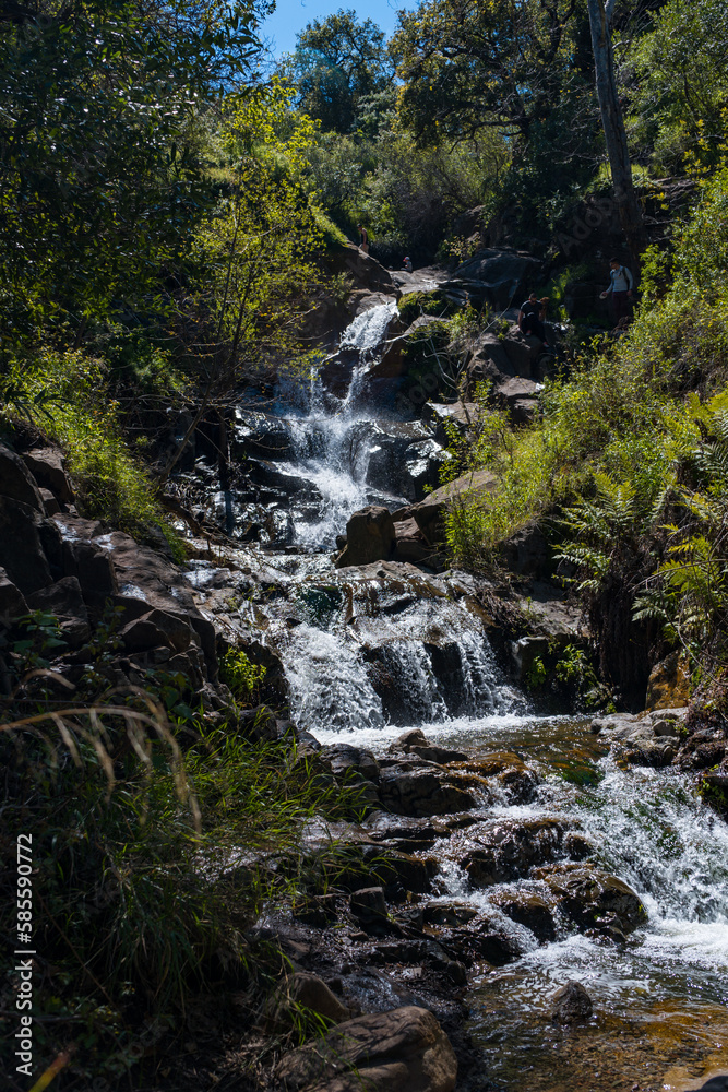 Fototapeta premium Waterfall in southern california flowing after a heavy rainfall.