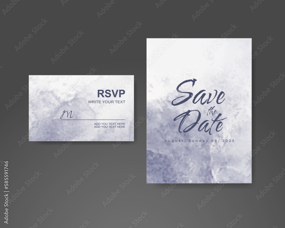 Wedding invitation with abstract watercolor background Wedding invitation with abstract watercolor background