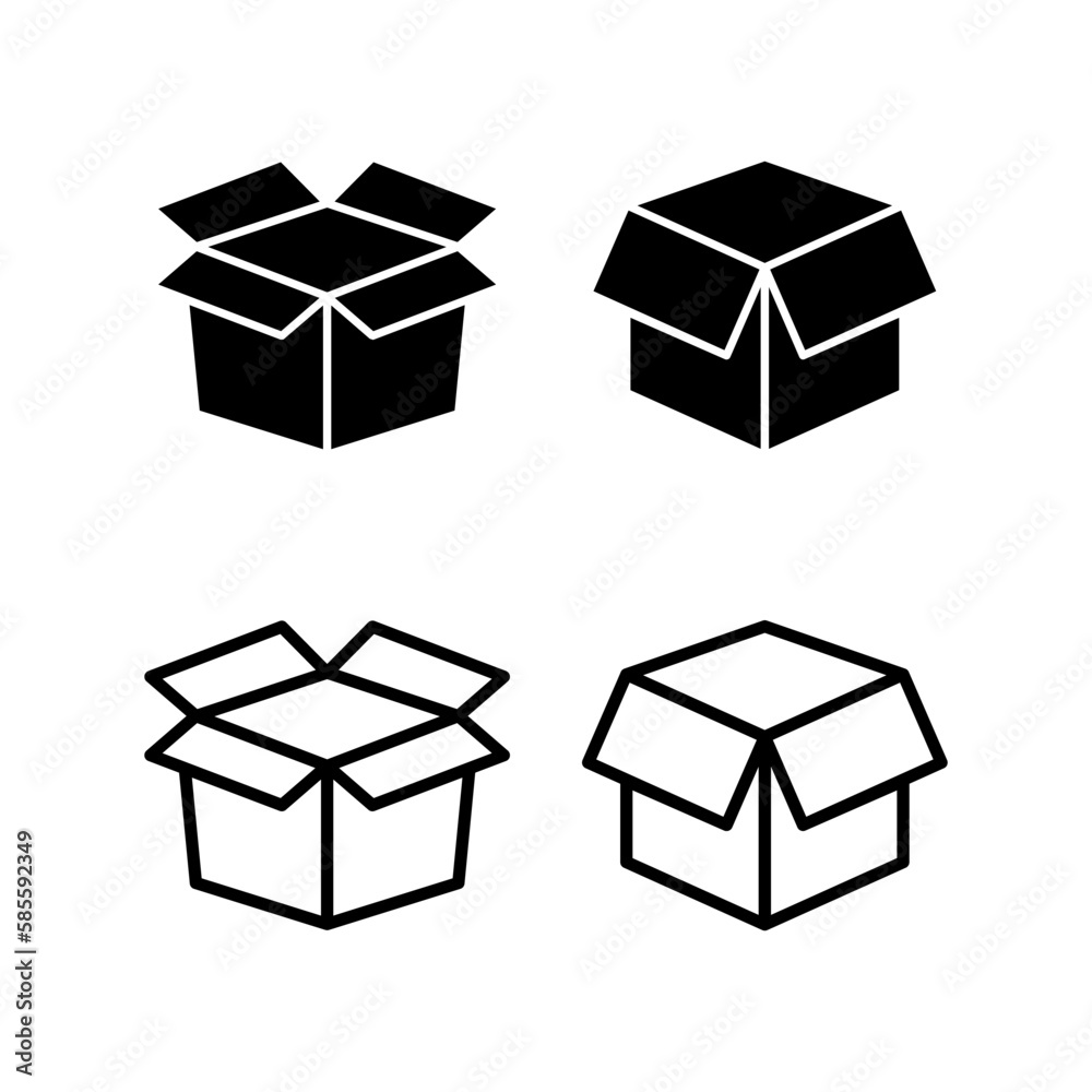 Box icon vector illustration. box sign and symbol, parcel, package Box icon vector illustration. box sign and symbol, parcel, package