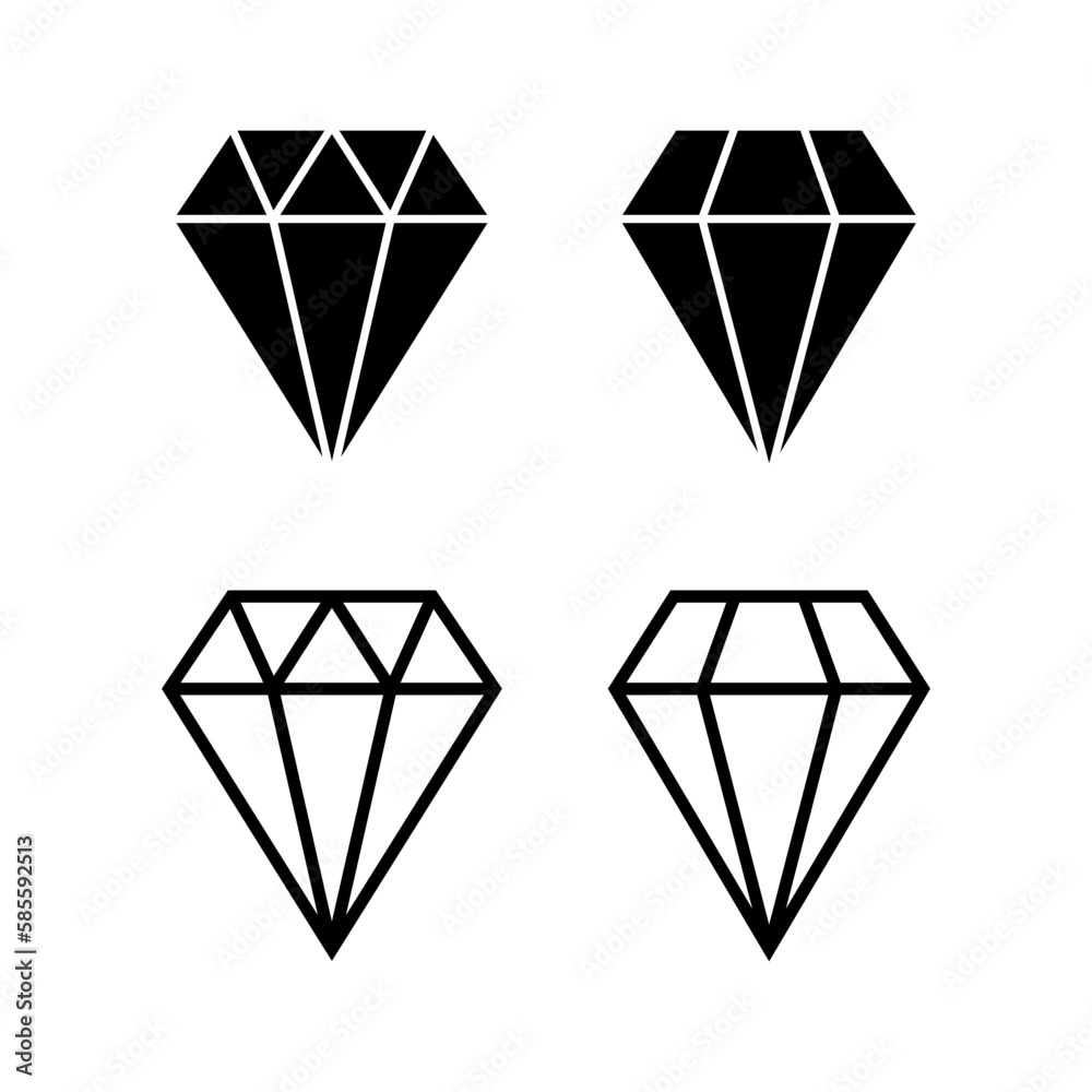 Diamond icon vector illustration. diamond gems sign and symbol Diamond icon vector illustration. diamond gems sign and symbol