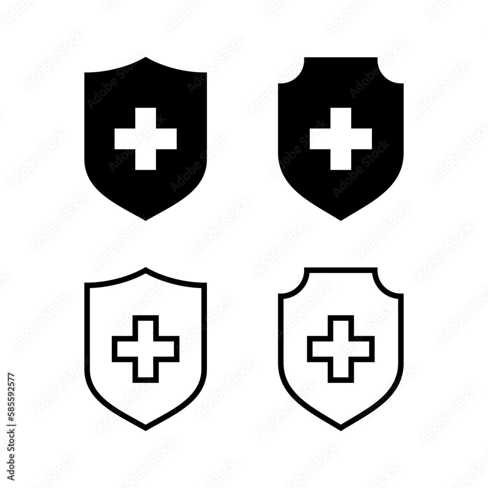 Obraz premium Health insurance icon vector illustration. Insurance document sign and symbol