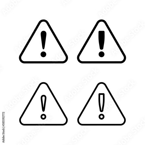 Exclamation danger sign illustration. attention sign and symbol. Hazard warning attention sign