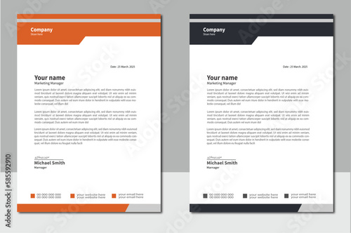 Abstract Corporate Business Style Letterhead Design Vector Template For Your Project. Simple And Clean Print Ready Design, Elegant Flat Design Vector