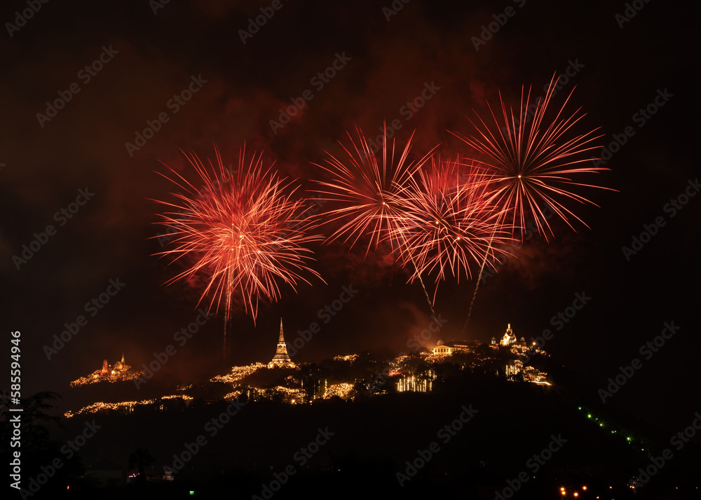 Fireworks festival at Phra Nakorn Khiri (Khaowang)