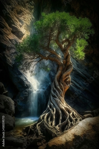 Get lost in the mesmerizing beauty of this Garkad tree photo, featuring a stunning contrast of light and shadow, and intricate textures of bark and foliage. Perfect for nature and outdoor enthusiasts.