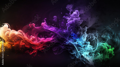 colored smoke art Background / Backdrop / Wallpaper / Home screen / Lock screen / Desktop Background, generative, ai