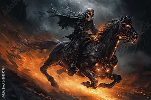 An image of the legendary ghost rider - Generative AI