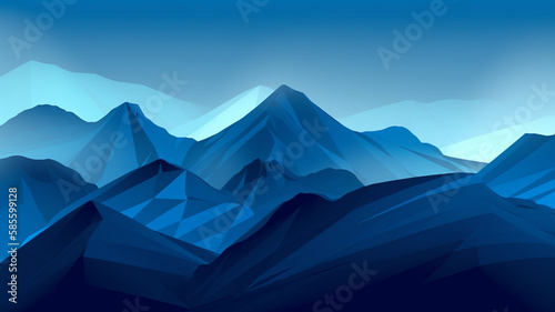landscape with blue sky abstract