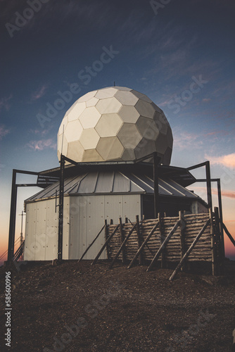 Radar on top of a mountain in Patagonia