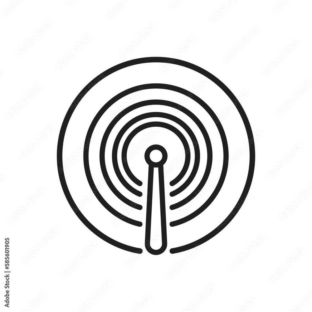 Editable Icon of Wi-fi Signal, Vector illustration isolated on white background. using for Presentation, website or mobile app Editable Icon of Wi-fi Signal, Vector illustration isolated on white background. using for Presentation, website or mobile app