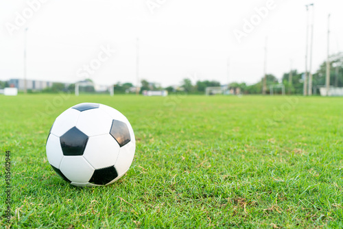 Soccer ball on the ball field © topntp