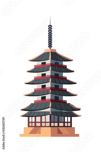 flat japanese tower