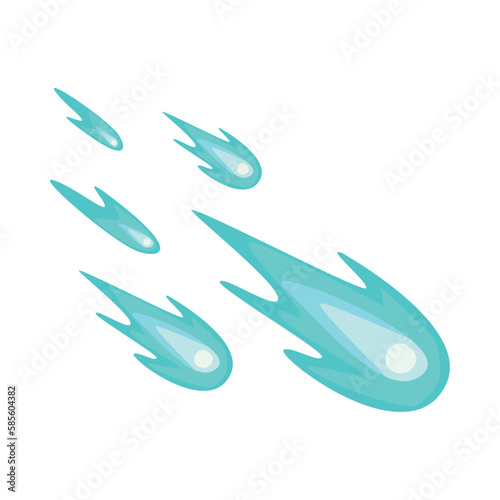 flat blue meteors