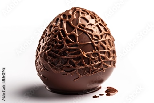 chocolate egg with a hollow center. Generative AI