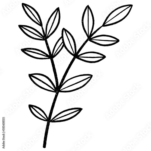 Floral leaf element for wedding card, invitation card, poster, logo design and more. © itim2101