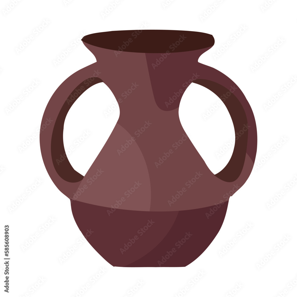 white vase brown