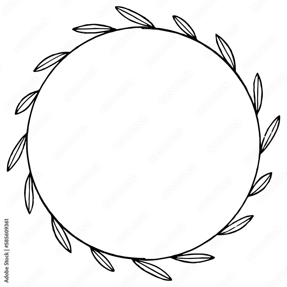 Floral wreath line art element for wedding card, invitation card, poster, logo design and more. Floral wreath line art element for wedding card, invitation card, poster, logo design and more.
