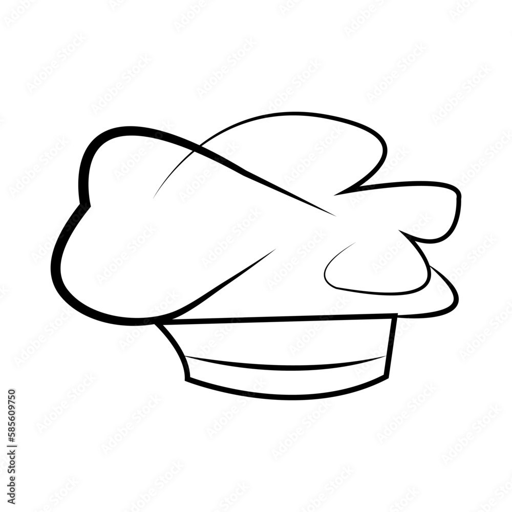 A CHEF'S HAT  icon design template vector