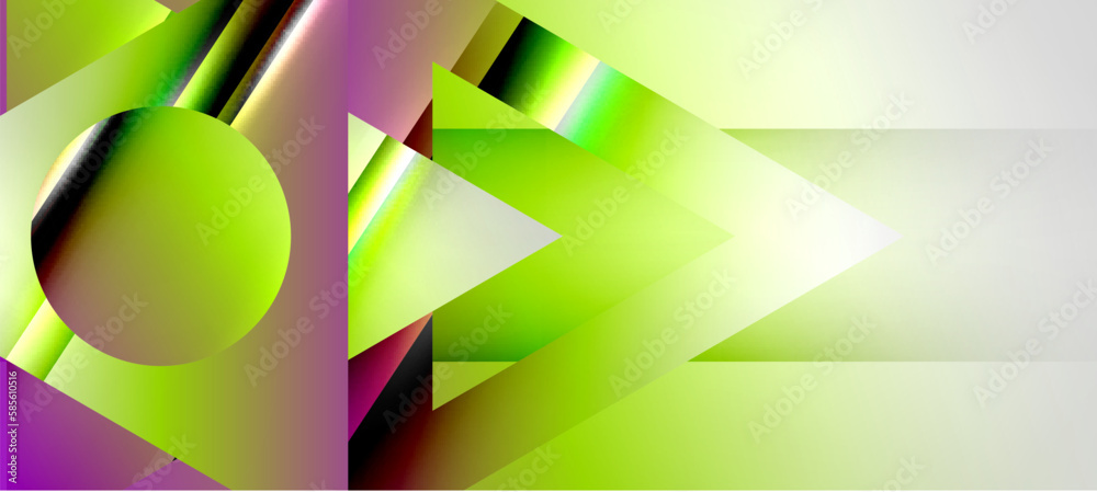 Triangle abstract background with shiny and glossy effects. Vector Illustration For Wallpaper, Banner, Background, Card, Book Illustration, landing page