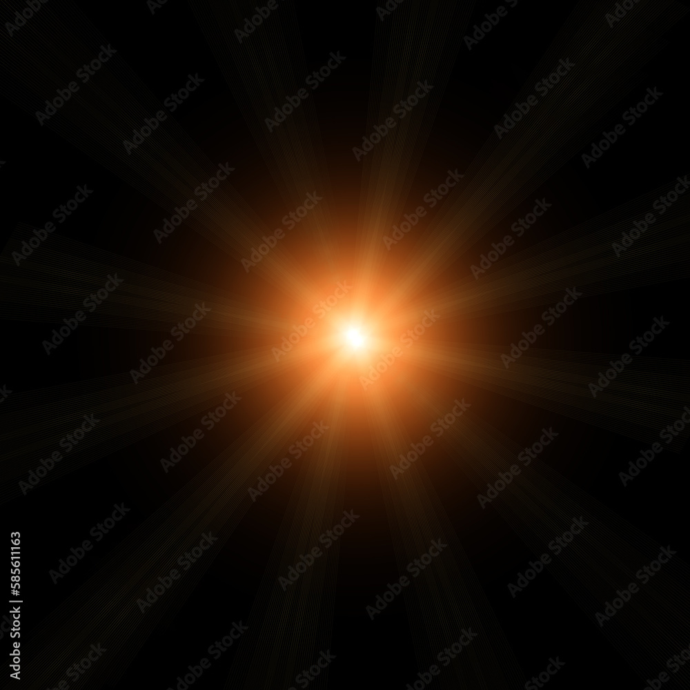 Sun material with black background for design