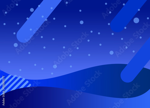 Abstract blue background with random shapes
