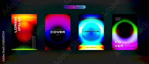 Futuristic 80s cover design retro groove vibrant back to the future theme collection vector background for flyers, banners, posters, invitations, gift cards, brochures