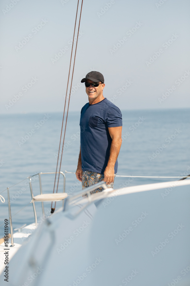 man on yacht