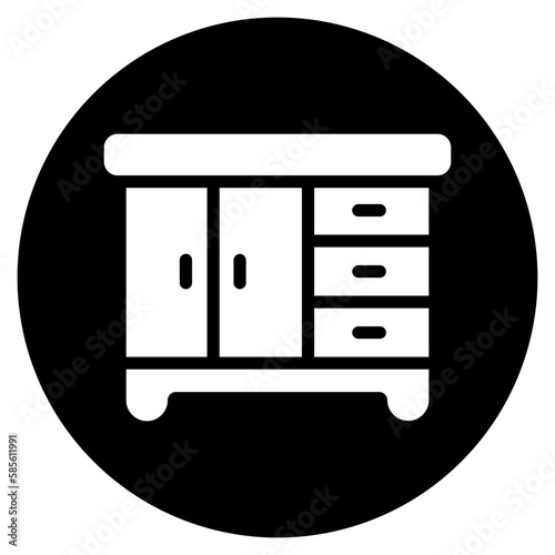 chest of drawers glyph icon