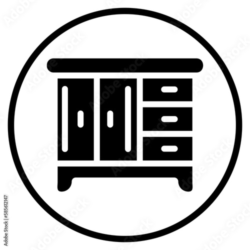 chest of drawers glyph icon