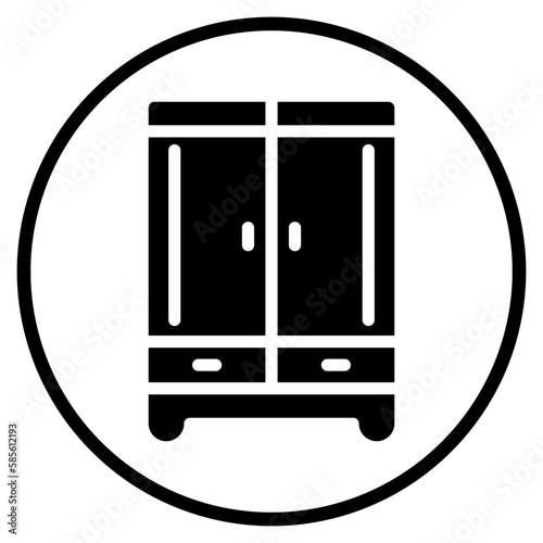 wardrobe glyph icon