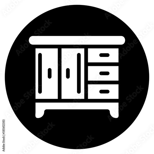 chest of drawers glyph icon